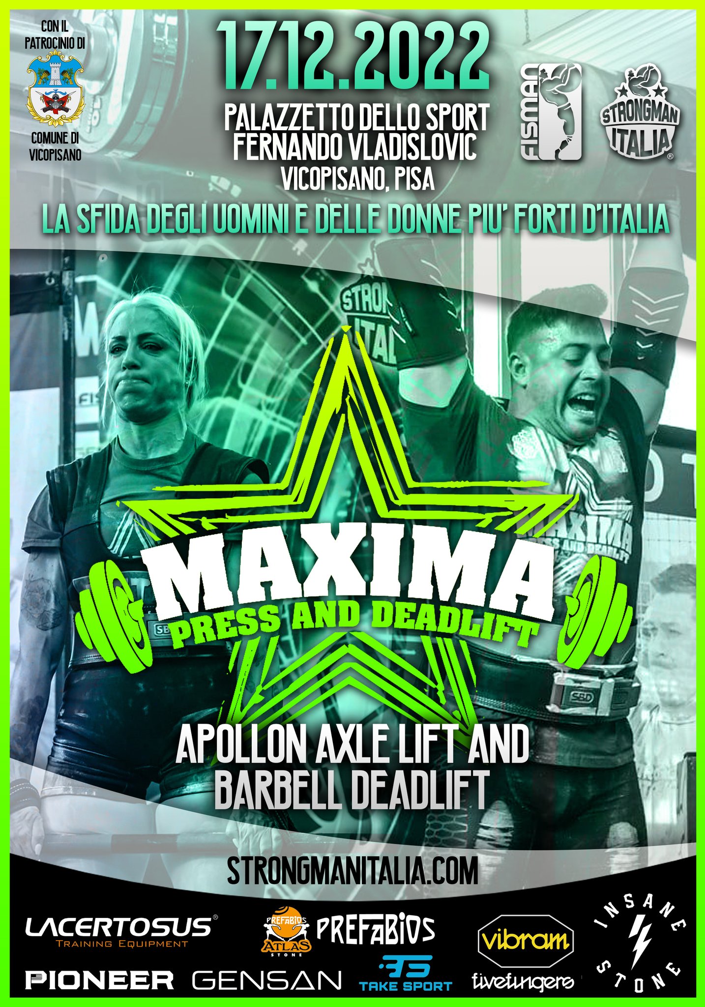 Maxima Strongman Apollon Axle e Barbell Deadlift  2022 - Vicopisano (Pi)